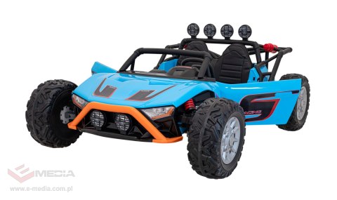 Auto Buggy Racing 5 na akumulator dla dzieci Niebieski + Silniki 2x200W + Pilot + Audio LED + Wolny Start