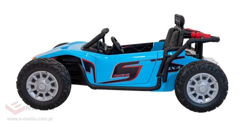 Auto Buggy Racing 5 na akumulator dla dzieci Niebieski + Silniki 2x200W + Pilot + Audio LED + Wolny Start