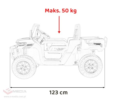 Auto Pick-Up Speed 900 dla dzieci Czarny + Napęd 4x4 + Ruchomy kiper