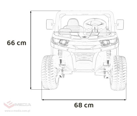 Auto Pick-Up Speed 900 dla dzieci Czarny + Napęd 4x4 + Ruchomy kiper