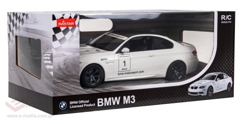 BMW M3 biały RASTAR model 1:14 Zdalnie sterowane auto + Pilot 2,4 GHz