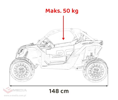 Pojazd Buggy Maverick Turbo RR Pomarańczowy