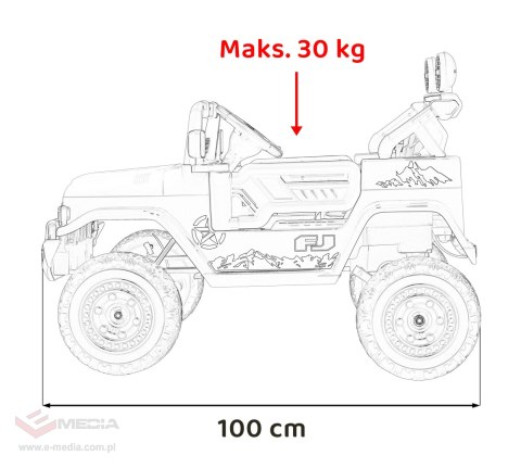 Toyota FJ Cruiser dla dzieci Moro + Pilot + Napęd 4x4 + Audio LED + EVA + Wolny Start