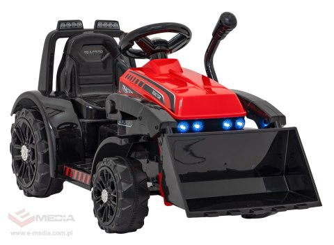 Traktor Spychacz G320 dla najmłodszych dzieci Czerwony + Ruchoma łyżka + Melodie + Klakson + Światła LED