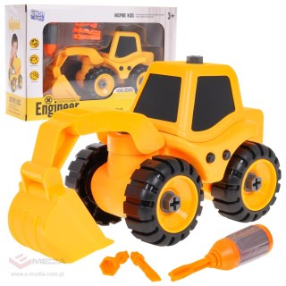 Koparka do Skręcania dla dzieci 3+ Pojazd budowlany + Śrubokręt + 3 Wymienne Bity
