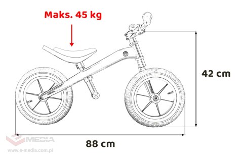 Rowerek Biegowy BMW Rastar dla dzieci + Ekoskóra + Regulacja siodełka + Pompowane opony + Lakierowana rama