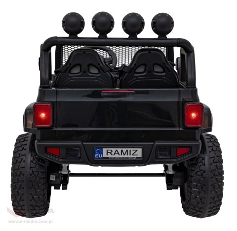 Auto terenowe OFF-ROAD 3.0 dla dzieci Czarny + Pilot + Wolny Start + Pasy + Audio LED