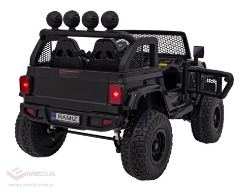 Auto terenowe OFF-ROAD 3.0 dla dzieci Czarny + Pilot + Wolny Start + Pasy + Audio LED