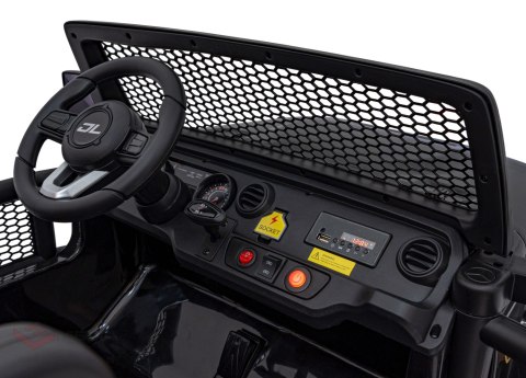 Auto terenowe OFF-ROAD 3.0 dla dzieci Czarny + Pilot + Wolny Start + Pasy + Audio LED
