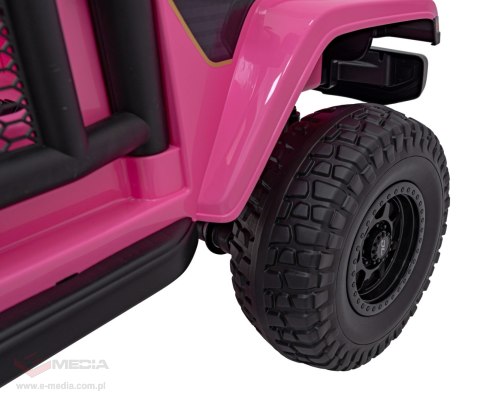 Auto terenowe OFF-ROAD 3.0 dla dzieci Różowy + Pilot + Wolny Start + Pasy + Audio LED