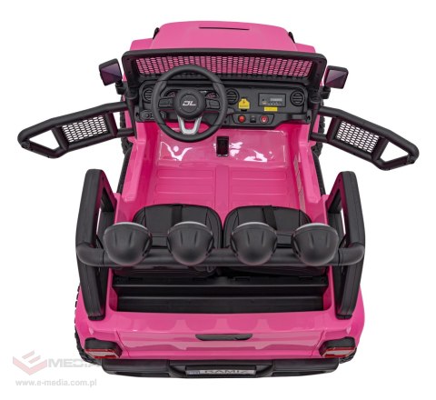 Auto terenowe OFF-ROAD 3.0 dla dzieci Różowy + Pilot + Wolny Start + Pasy + Audio LED