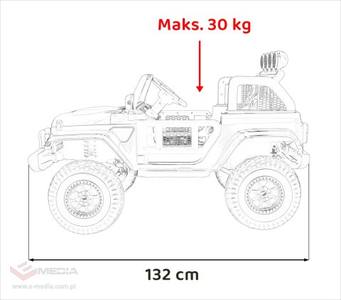 Auto terenowe OFF-ROAD 3.0 dla dzieci Różowy + Pilot + Wolny Start + Pasy + Audio LED