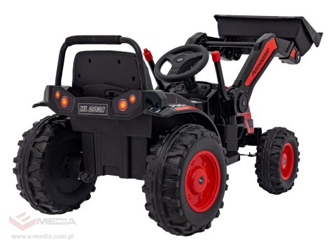 Koparka Traktor na akumulator dla dzieci Czerwony + Ruchome Ramię Łyżka + Pilot + Wolny Start + Radio FM + LED