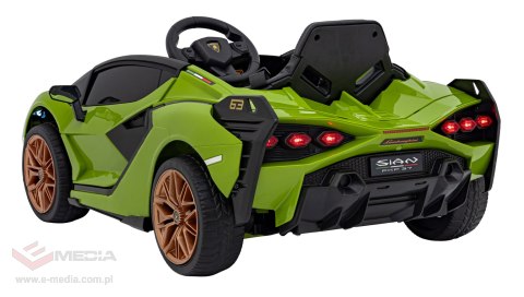 Lamborghini SIAN na akumulator dla dzieci Zielony + Pilot + EVA + Wolny Start + Audio LED