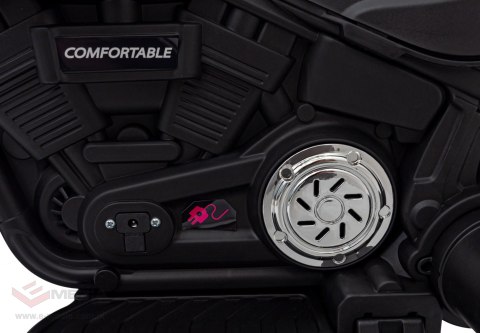 Motorek Chopper FASTER na akumulator dla dzieci Szary + Radio FM + Panel audio + LED