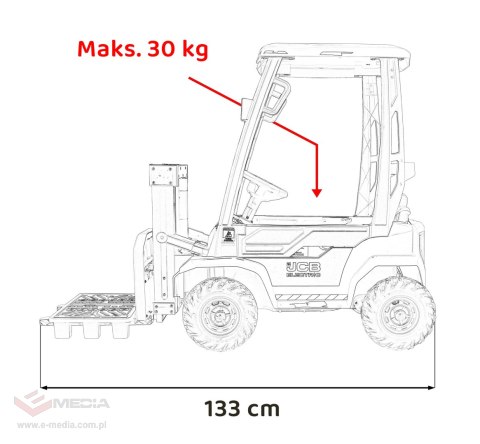 Pojazd Wózek Widłowy JCB Żółty