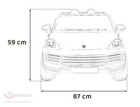 Porsche Cayenne S na akumulator dla dzieci Lakier Biały SUV + Pilot