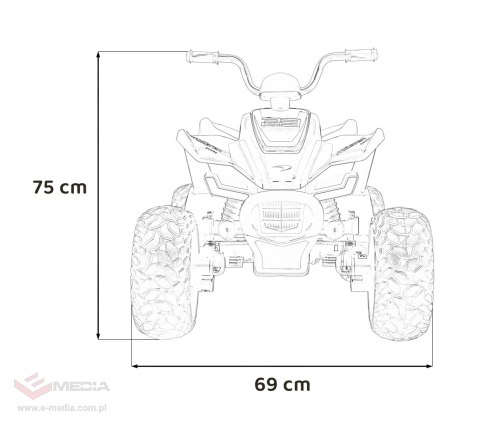Quad McLaren Racing MCL 35 dla dzieci Pomarańczowy + Pilot + Wolny Start + EVA + Audio LED