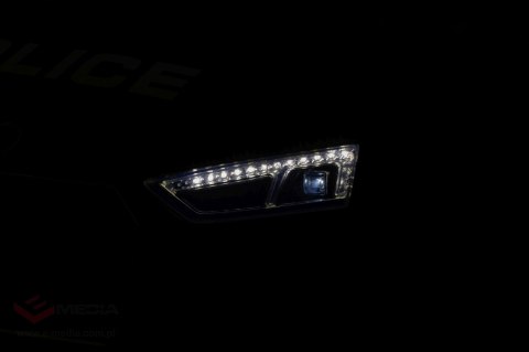 Audi R8 Policja na akumulator dla dzieci + Pilot + EVA + Wolny Start + MP3 LED