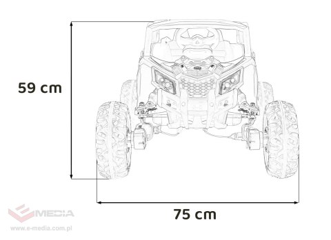 Pojazd Buggy ATV Defend 4x4 Fioletowy Licencja KUROMI