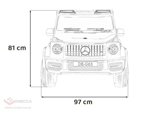 Pojazd Mercedes Benz G63 AMG XXL Czerwony