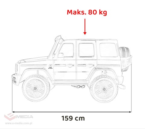 Pojazd Mercedes Benz G63 AMG XXL Czerwony
