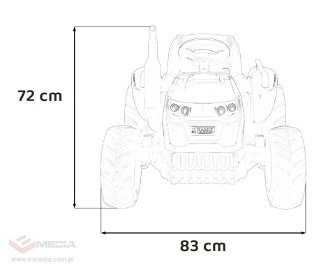 Pojazd Traktor GROW 1804 Różowy