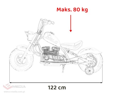 Pojazd Motorek Chopper Warrior Czerwony