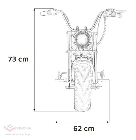 Pojazd Motorek Chopper Warrior Różowy