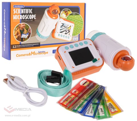 Mikroskop z Kamerą i próbkami