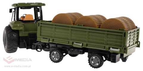 Traktor z Przyczepą Zielony R/C