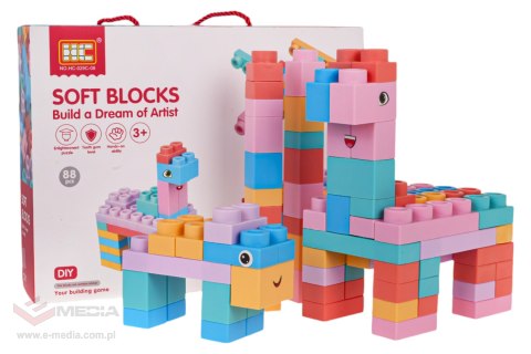 Zestaw Miękkich Klocków 88el.