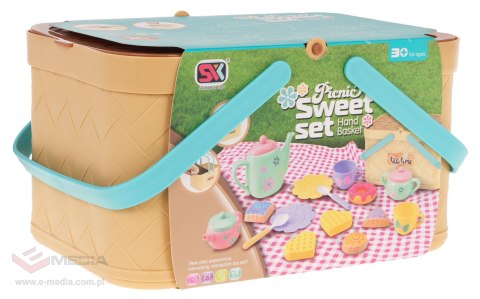 Zestaw Piknikowy z Koszykiem + Akcesoria