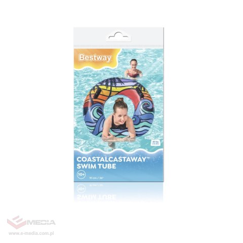 Kółko do Pływania Castaway 91cm BESTWAY Niebieski