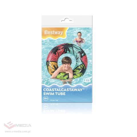 Kółko do Pływania Castaway 91cm BESTWAY Zielony