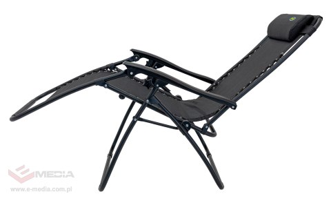Leżak Ogrodowo Plażowy Czarny