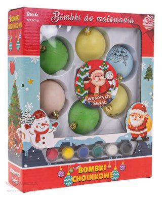 Zestaw Bombek Choinkowych z Farbkami