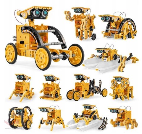 Zestaw Pojazdów Solarnych 12w1 Pomarańczowy