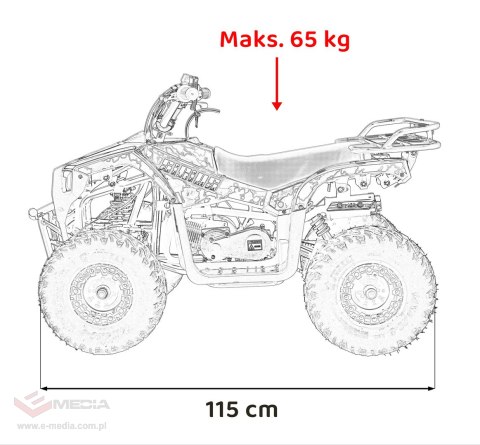 Pojazd Quad Spalinowy 49CC SIRIUS Żółty