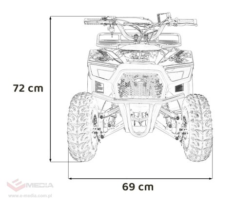 Pojazd Quad Spalinowy 49CC SIRIUS Żółty