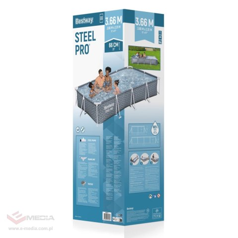 Basen Stelażowy Steel Pro 366x201x66cm BESTWAY