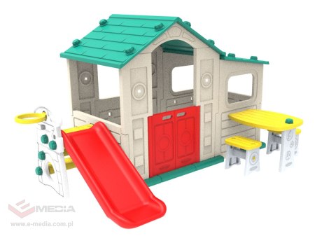 Duży Dom Z Przedsionkiem 4w1 Zielony Dach