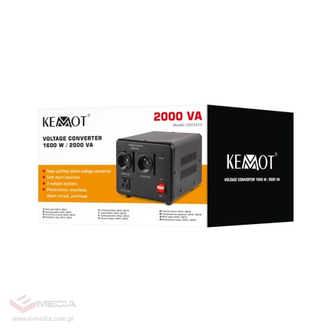 Konwerter napięcia KEMOT 1600 W / 2000 VA