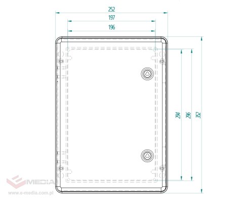 OBUDOWA HERMETYCZNA INDUSTRIAL/252X352X142/SR1-TR/EPN 252 x 352 x 142 mm Elektro-Plast Nasielsk
