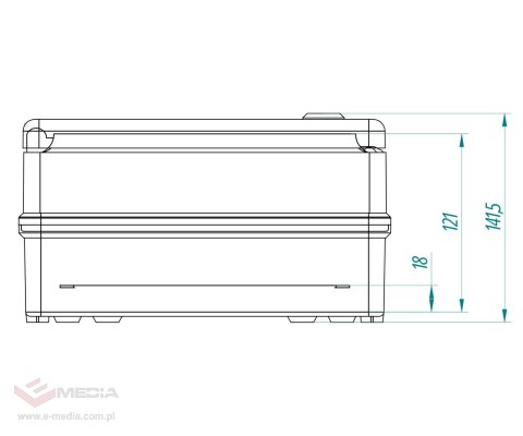 OBUDOWA HERMETYCZNA INDUSTRIAL/252X352X142/SR1-TR/EPN 252 x 352 x 142 mm Elektro-Plast Nasielsk