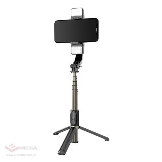 Gimbal/statyw z lampą APEXEL Q08d (czarny)
