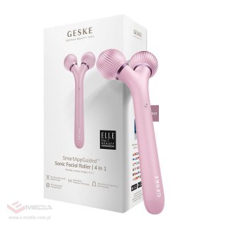 Roller soniczny do twarzy 4w1 Geske z Aplikacją (różowy)