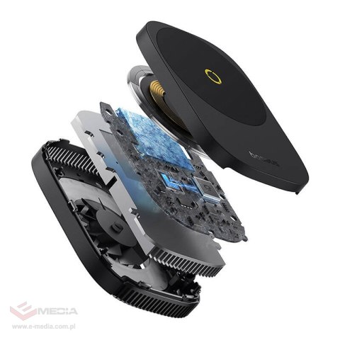 Uchwyt z ładowarką i chłodzeniem Baseus MagPro II Ultra-Thin (czarny)