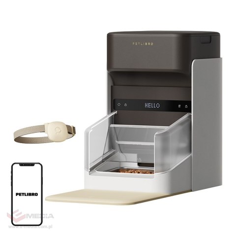 Inteligentny dozownik karmy Petlibro RFID z obrożą, 3L