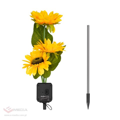 Ozdobne ogrodowe lampki solarne Rebel - słonecznik